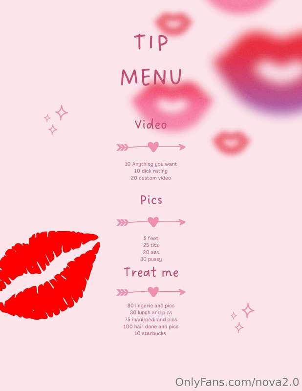 Tip menu🍑