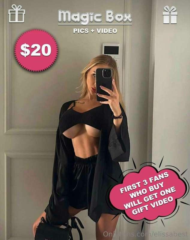 ⏳❗️𝐒𝐏𝐄𝐂𝐈𝐀𝐋 𝐎𝐅𝐅𝐄𝐑❗️ ⏳Open the magic box and get a very hot gi..