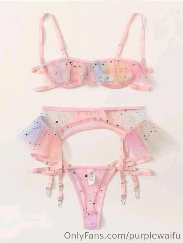 PINK WITH STARS LINGERIE 💖