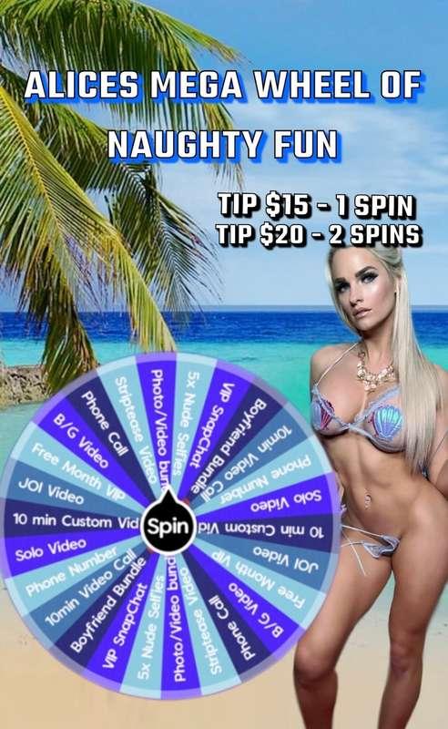 Brand New Wheel of prizes!! All prizes valued over $15! Spin..