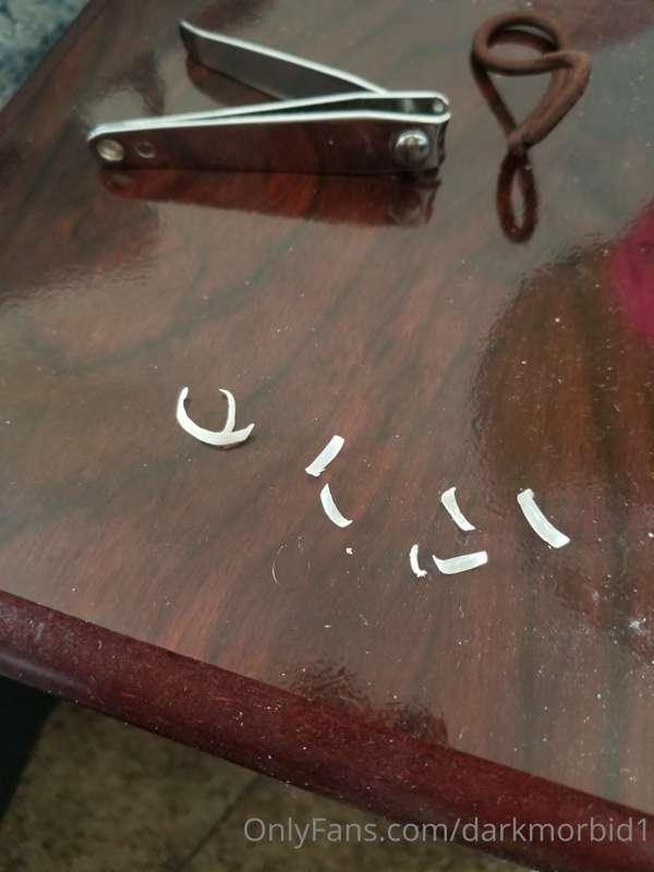 Nail clippings! My goodness they were getting so long 😬. Yea..