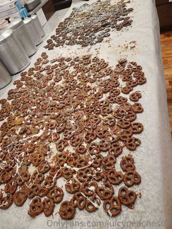 This is what I was up to last night. Making a bunch of goodi..