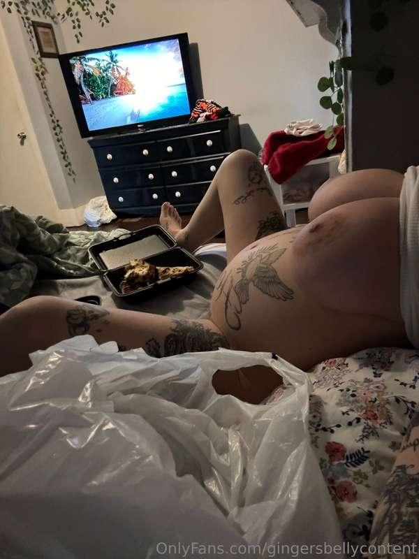 In bed snacking of course 