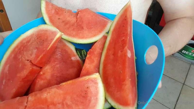 New clip available! I ate a whole watermelon and got huge! 2..