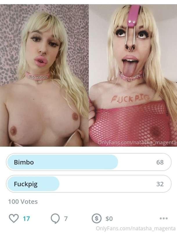 Well the results are in, people like me better as a bimbo! A..