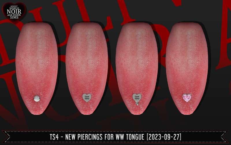 TS4 - New piercings for WW Tongue [2023-09-27]