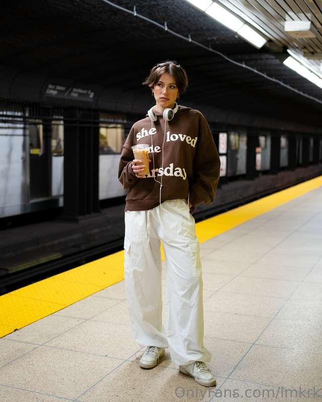Moody on the subway… 
Also I can’t find these pants anywhere..