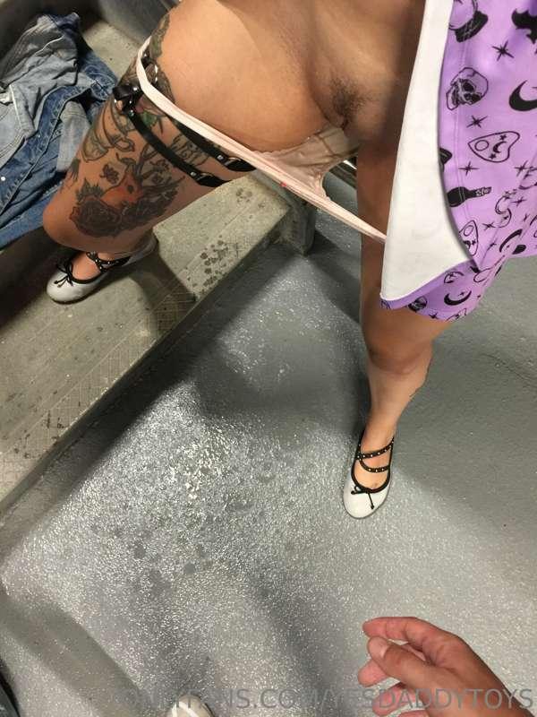 She started acting real bratty in the parking garage. I took..