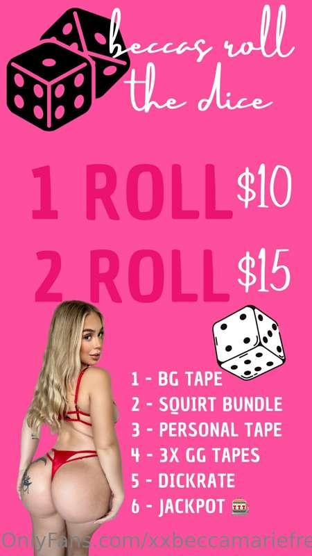 BRAND NEW ROLL GAME 🎲🍀 

Try your luck & win BIGGGG 🏆 
10$ -..