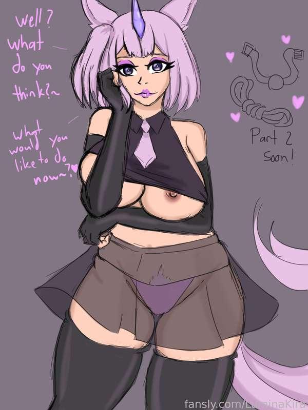 Well I wore this just for you .. 💜

New fanart by @RopeLizzer on twitter 

#vtuber #lewdtuber #hentai #anime #gothgirl