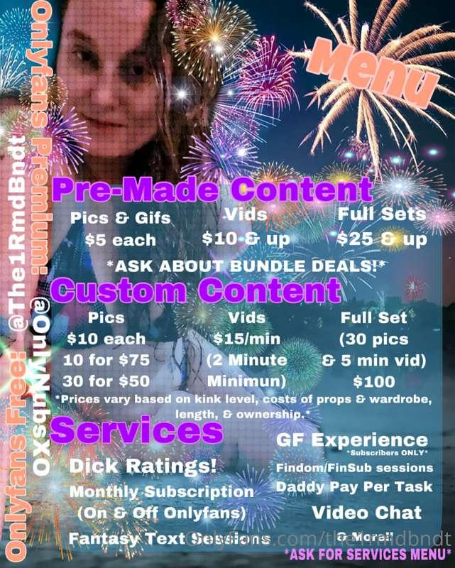 Want some more fun? Check out my menu! For more details, mes..