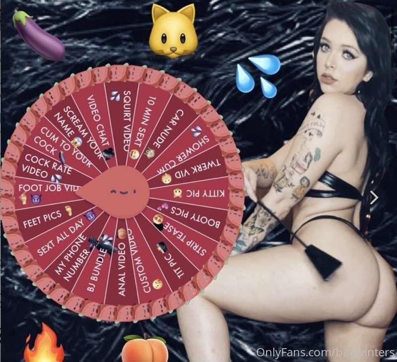 LETS PLAY SPIN THE NAUGHTY WHEEL 😈
Every spin is a naughty w..
