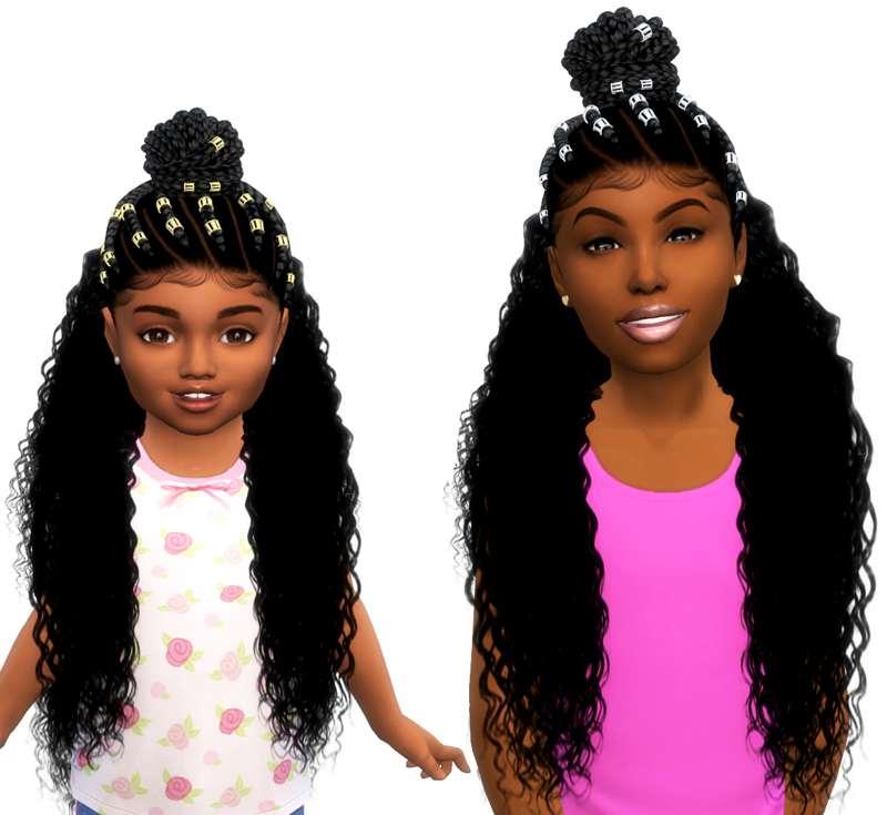 Updown Braids curly child and toddler