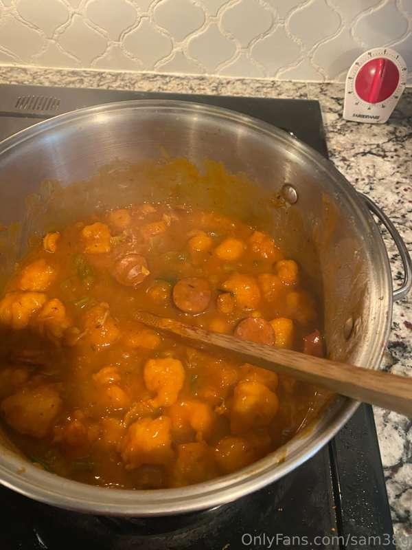 My crawfish ettouffe was a hit at friends giving dinner