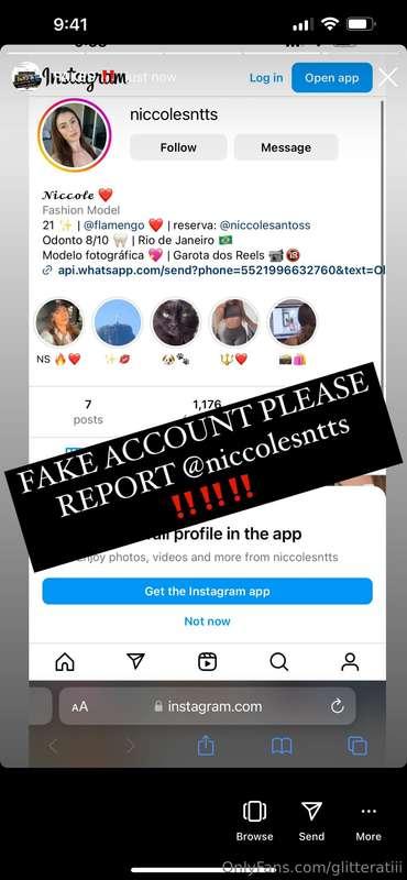 ***Please report all of these fake accounts and tag my real ..