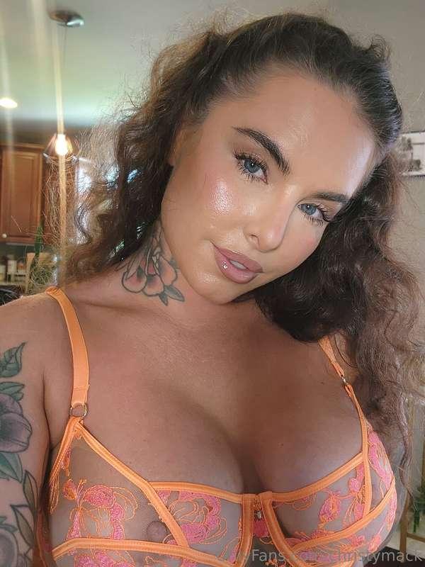 I’m here, where are you though?   This orange lingerie is so..