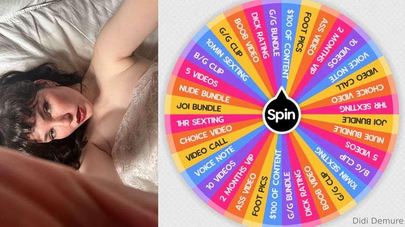 SPIN MY WHEEL and INSTANT WIN EVERY TIME!  Audios? Nudes? Se..