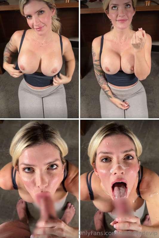 Tied my hair back for this one 👅 Watch me get it sloppy wet,..