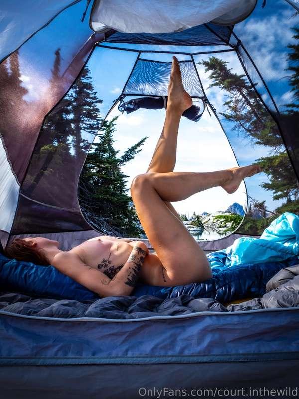 POV you spend a night in the backcountry with me🧚🏼☁️really w..