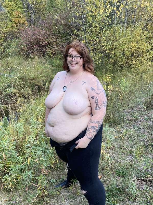 Wild woman in her natural setting