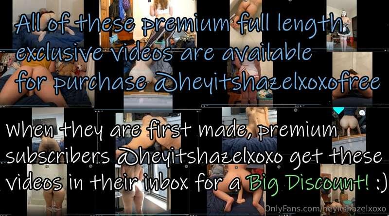 **Buy premium exclusive full-length videos** @hazelvids4sale..