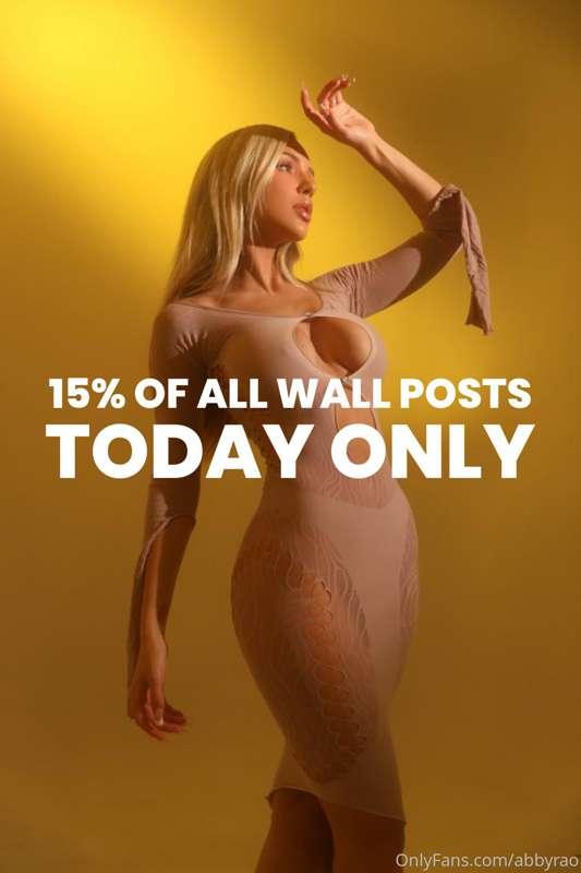 15% off ALL wall posts TODAY ONLY 💕💕💕