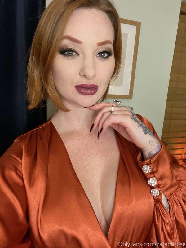 I just love the way this satin gown feels against my skin. E..