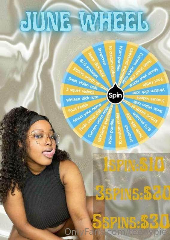 💦NEW JUNE WHEEL💦
More deals, bigger better prizes😋
SPIN MEEE..
