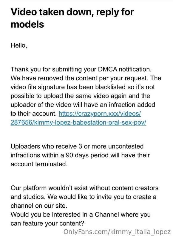 I have a team that work on taking down my stolen content. Pl..