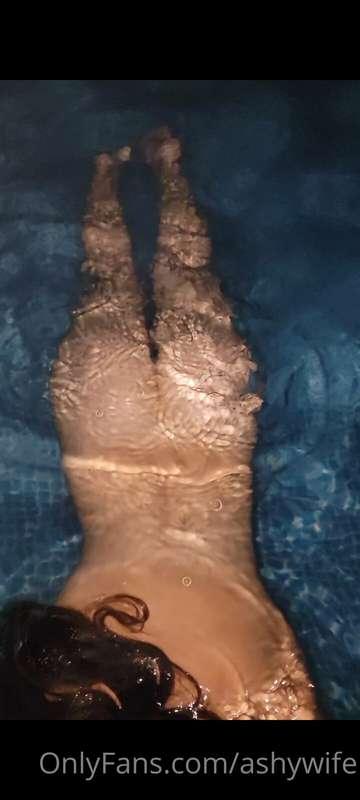Skinny dipping in the pool tonight 😉😈