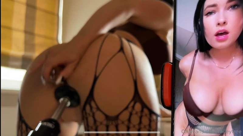 Fuck machine + anal dildo + double view 😈😈😈