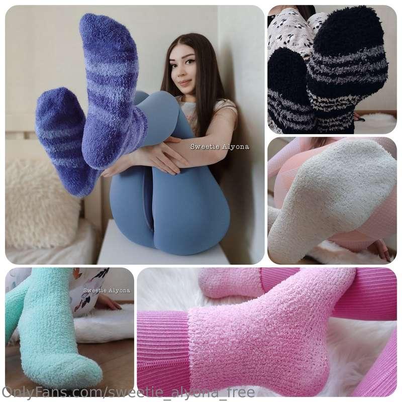 Soft and fuzzy socks 🧦 ( set number 2) Blue, mint, pink, whi..