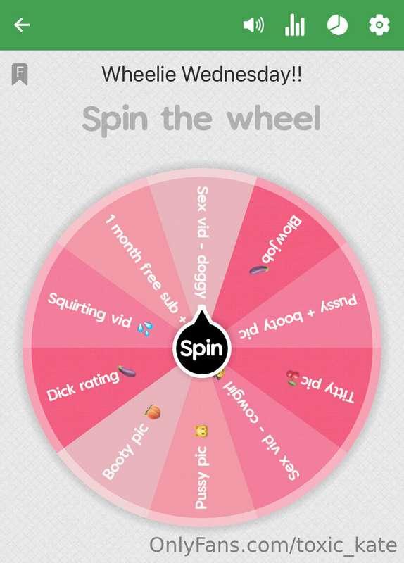 WHEELIE WEDNESDAY
$5 for 1 spin!
$11 for 3 spins!
All prizes..