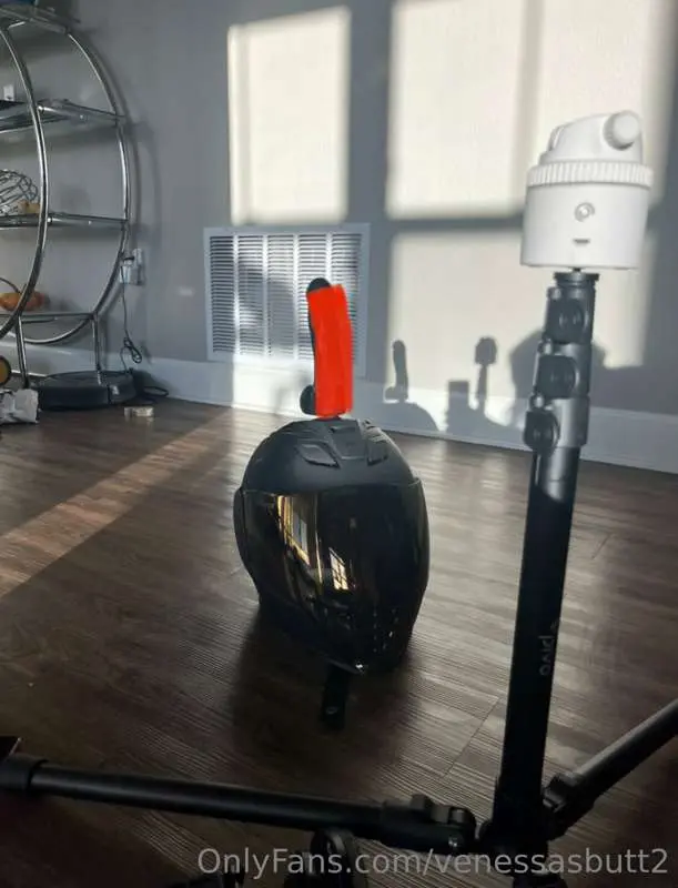 i suctioned my bbc dildo to my motorcycle helmet and rode it..