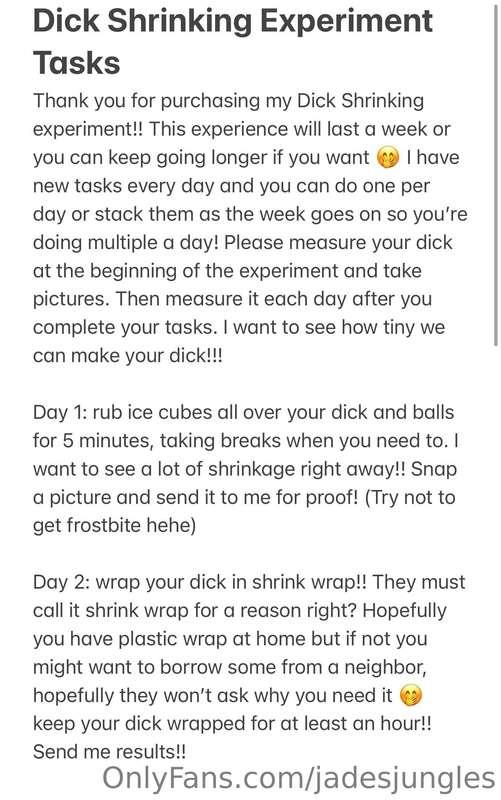 My Dick Shrinking Experiments!!
I know your dick is already ..