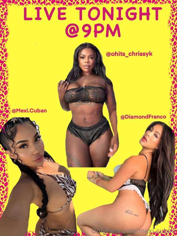 Week day fun anyone meet us on live at 9pm ! With the beauti..