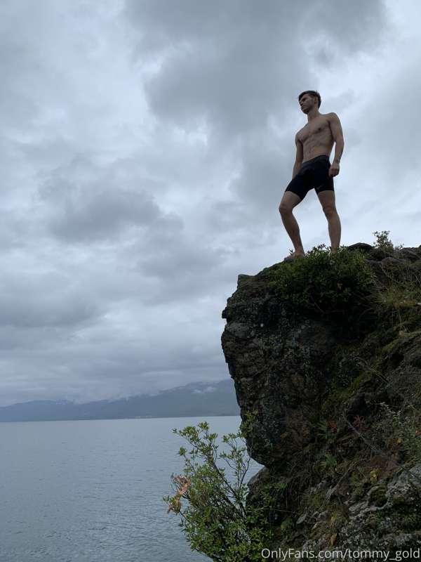 on the rock