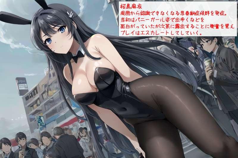 バニーガール先輩は露出中毒から抜け出せない　49枚(zip, pdf有り)