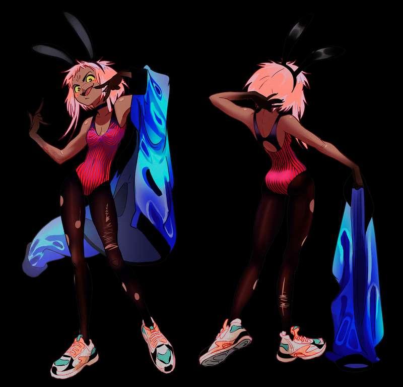 Claire, "bunny" outfit  version