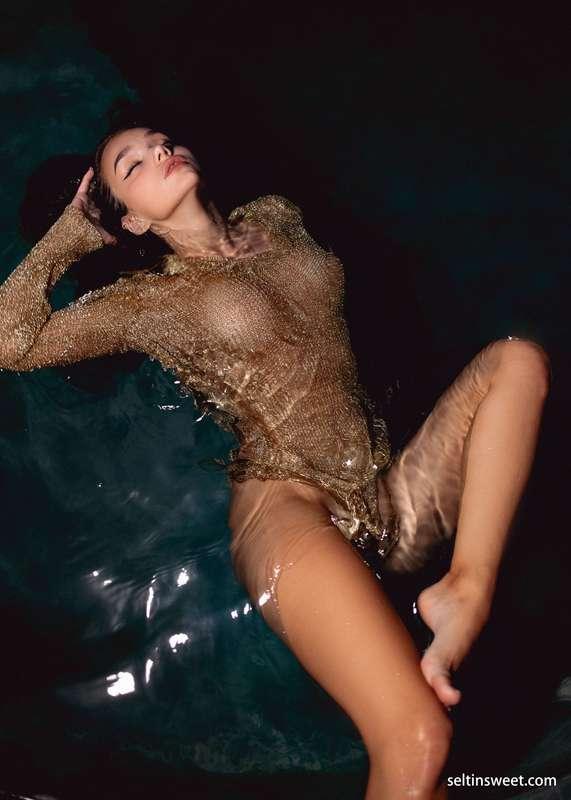 It's so exciting to look at this semitransparent dress and r..