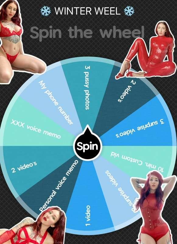 ❄️ SPIN MY WEEL ❄️ 

Always price❗️come and play ❤️ 

1 spin..