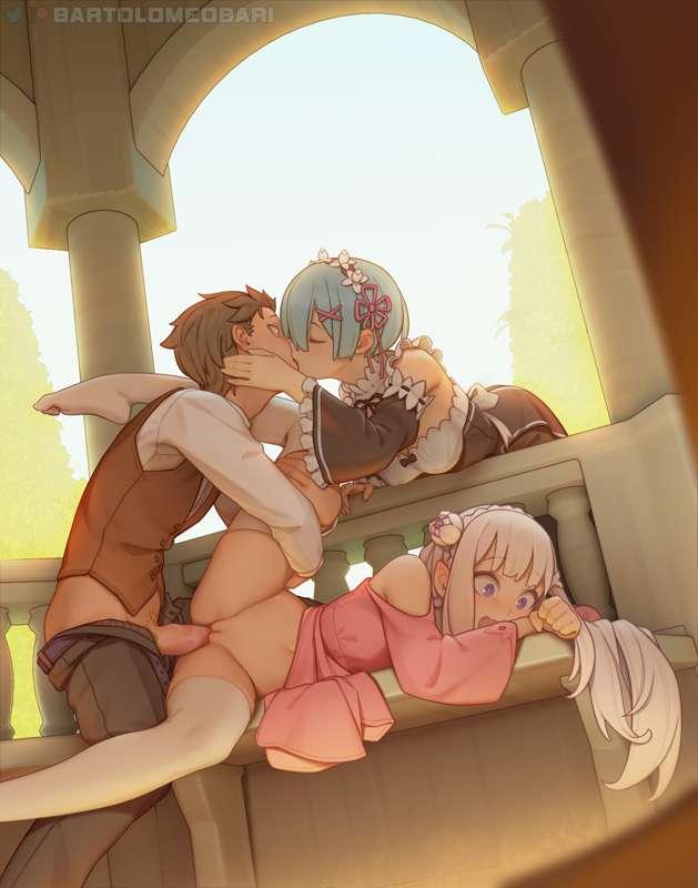 Emilia, Rem and Subaru