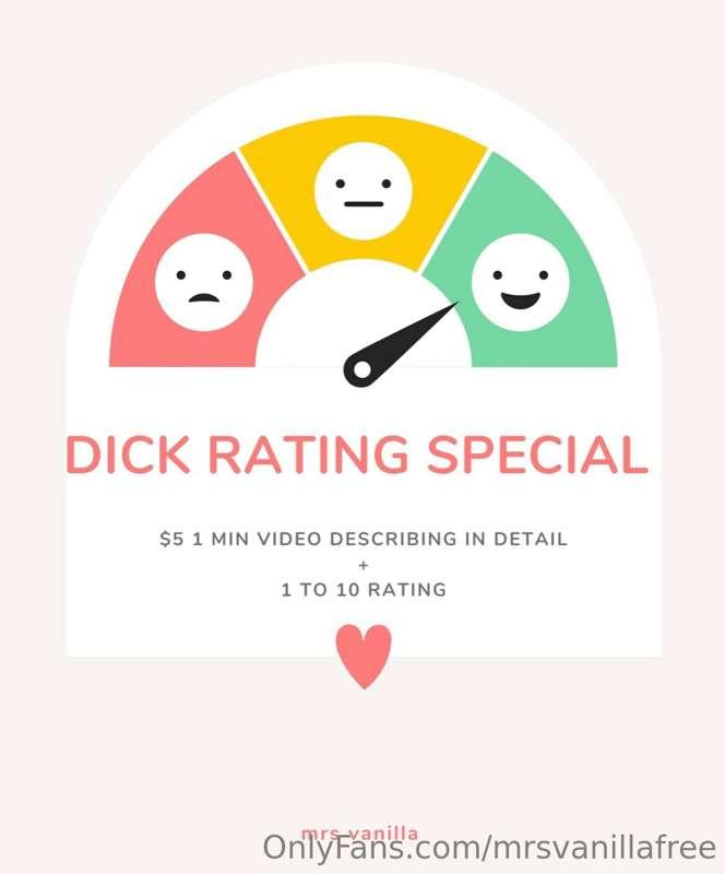 💫 Dick Rating Special 💫 
$5 detailed video of me rating you...