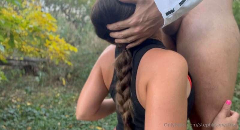Hike gone wild!! He bent me over and gave it to me doggy sty..