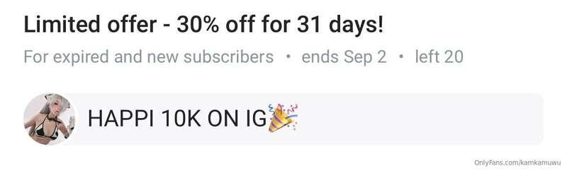 HAPPI 10K ON IG!!☺️💗🎉 here’s a discount to celebrate!! Only ..