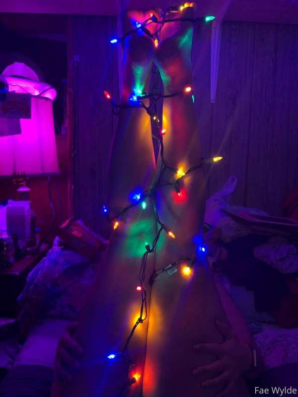 Getting fucked while wearing Christmas lights was an experie..