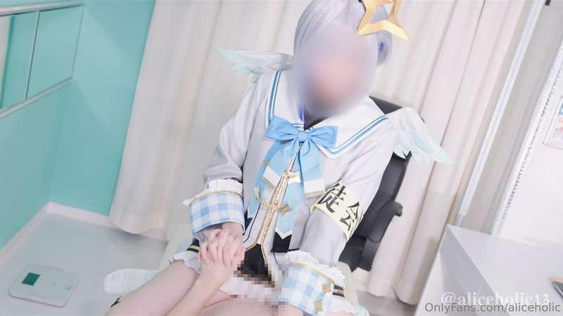 💙✨Vtuber Cosplay Blowjob & famdom cowgirl creampie / Vtuberコ..