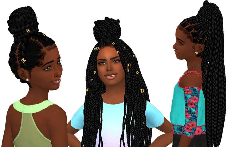 Goddess Bun, Goddess Pony & Poetic Braids Child Versions