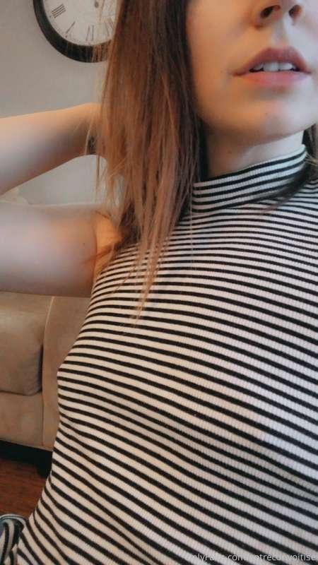I love going braless with tiny hard nipples.