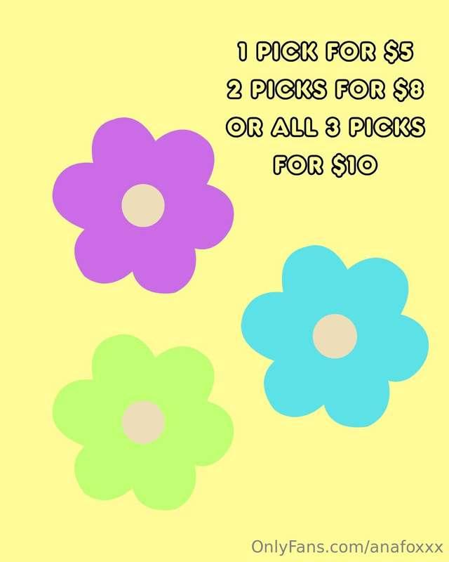Pick a flower and reveal some BRAND NEW content!🌼 one pick f..